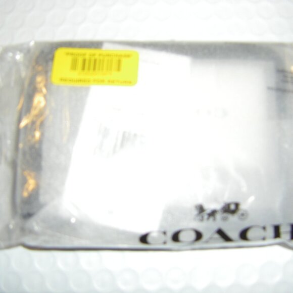 Coach Essential Mini Id Card Case With Crystal Black Leather & Pave Crystals NWT - Picture 9 of 9